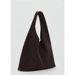 新品 マンゴMANGO ショルダーバッグ トートバッグ ダークブラウン A4 