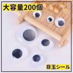 【200個】目玉シール 5種　プラスチック ムービングアイ ハンドメイド　新品