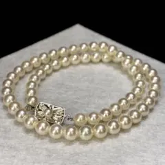 【王道の輝き】あこや真珠 6.5-7.0mm ネックレス SILVER