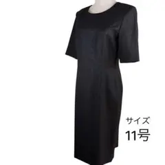 ジャンメール ワンピース 喪服 礼服 黒 サイズ11　シンプルドレス 半袖