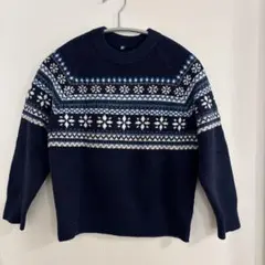 UNIQLO スフレヤーンセーター　130サイズ ネイビー