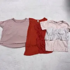 キッズ　女の子夏服　Tシャツタンクトップ３点セットのサムネイル