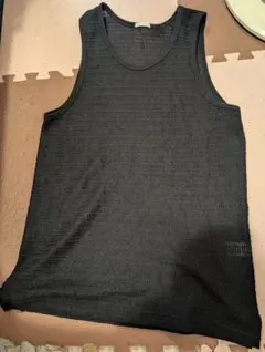 GU メッシュテクスチャータンクトップ ブラック 350323