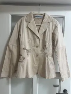 ISSEY MIYAKEレース切替 ジャケット ベージュ サイズ2 日本製のサムネイル