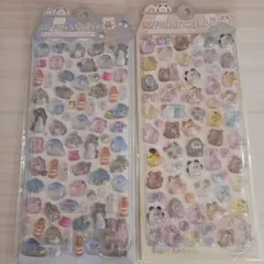 オバケーヌ　ラメ入りボンボンドロップシール２個セット水族館　動物