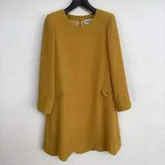 pierre cardin ひざ丈ワンピース マスタードのサムネイル