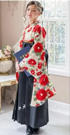 袴セット いにしえ華車赤×濃茶 卒業式 キャサリンコテージ 卒業式 150