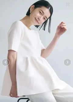 coca スポンディッシュニットペプラムトップス M