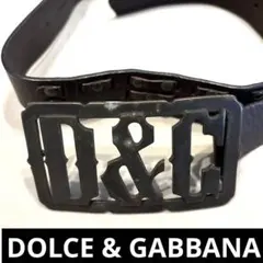 DOLCE & GABBANA レザー ベルト ブラウン