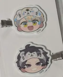 VT コラボ ヘアクリップ 緋八マナ 佐伯イッテツ にじさんじ マナテツ調査隊