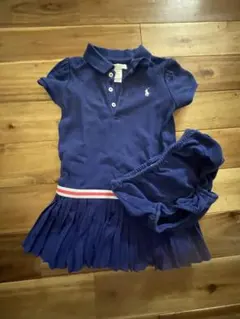 【美品】ポロ　ラルフローレン　ベビードレスサイズ90/2T 青色　ワンピース