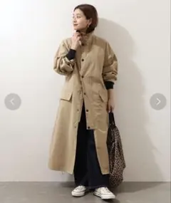 Barbour BURGHLEY ベージュロングコート