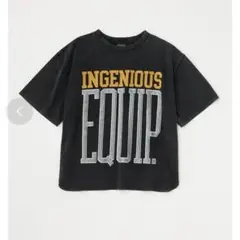 moussy ROUND HEM LOGO LOOSE Tシャツ ブラック