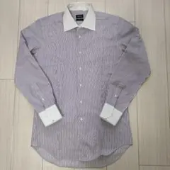 ✨️ONLY✨️ドレスクレリックシャツ パープル39/R スリムフィットのサムネイル