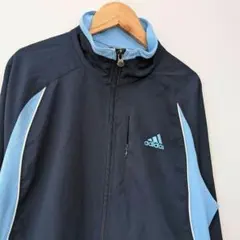 ​テック系】アディダス Clima365 トラックジャケット L ネイビー 水色