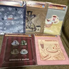 匿名送料込　新品★一番くじ　コメダ珈琲　F H賞 ジッパーバッグ　コンプ　全5種