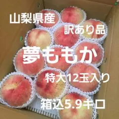 4️⃣ 山梨県産 夢ももか 大玉１２玉入り 箱込5.9キロのサムネイル