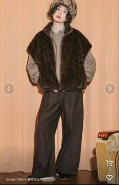 niko and...ミンクファーベスト　レオパード