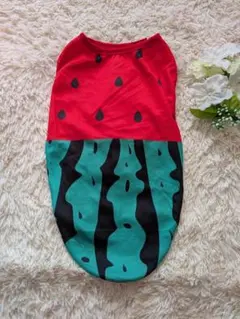 スイカ柄 ノースリーブ犬服
