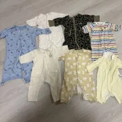 ロンパース 冬　男の子　カバーオール 長袖 7点セット