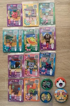 妖怪ウォッチ　カード、缶バッチ、メダル　セット