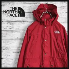 am5149 ノースフェイス キッズナイロンジャケット 赤 140 刺繍