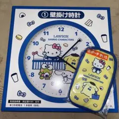 サンリオ ローソン 当たりくじ 1番くじ 壁掛け時計 ポーチ