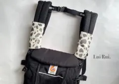 抱っこ紐よだれカバー サッキングパッド ウシ(ブラック)