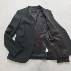 グリーンレーベルリラクシング　ノーカラージャケット　グレー　38