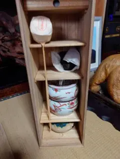 未使用 輪島塗 市中屋 木製 高級 良質 漆器 丸盆 2客 茶道具 煎茶道具