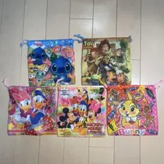 キャラクターミニ巾着 5点セット