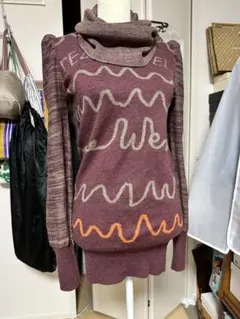 正美品viviennewestwoodワインレッド グラフィックニット 長袖のサムネイル