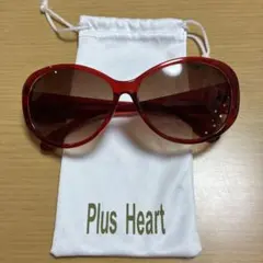 Plus Heart サングラス レッド