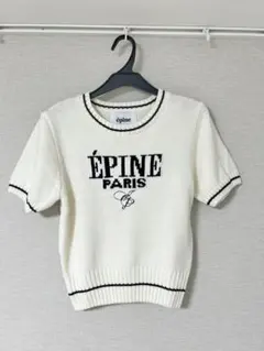 épine 半袖ロゴニット