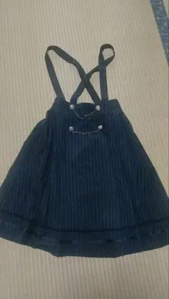 axes femme kawaii サス付きスカート ネイビー ひざ丈