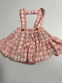 wonny ribbon summer gingham Sサイズ pink