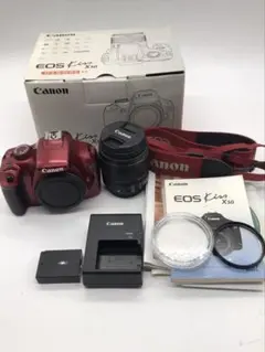 すぐ使えるSDカード付き❗️ワインレッド Canon Kiss X50 一眼レフ