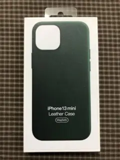 匿名発送iPhone 13 mini レザーケース　セコイアグリーン 純正