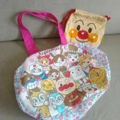アンパンマン　バッグ　巾着　セット　ドキンちゃん　コキンちゃん　ばいきんまん