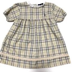 ＥＡＳＴＢＯＹ　イーストボーイ　ベージュ　チェック柄　ワンピース　１００サイズ