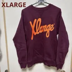 XLARGE バーガンディ オレンジロゴ スウェットM 3