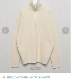 【新品未使用】＜H＞WOOL HARF ZIP PULLOVER/ニット