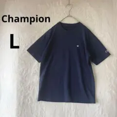 Champion チャンピオン メンズ L ネイビー 半袖 Tシャツ