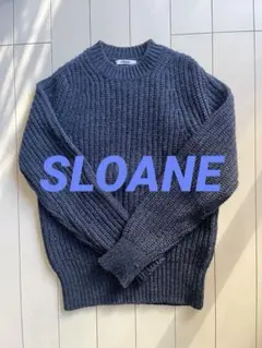 SLOANE ローゲージ ニット セーター ネイビー