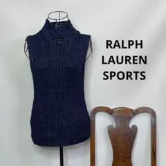 3549【ネイビーMサイズ】ラルフローレンスポーツ　ニットカットソー