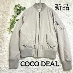 【新品未使用】COCO DEAL MA-1 ブルゾン 牛革使用 キルティング
