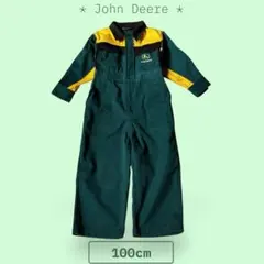 希少ジョンディア つなぎ 100 ロゴ刺繍John Deereオーバーオール