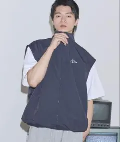 peate whisper pile vest ROKU ジレ タンクトップ 黒 - メルカリ