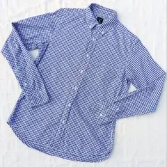 4　niko and…　ネイビーカラーのギンガムチェック　長袖シャツ