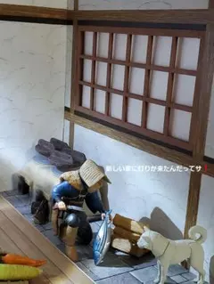 改良 大正時代田舎風 ドールハウス背景ボード1/12 　ミニチュア　ハンドメイド